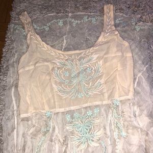 Free People Embroidered Tank/Cover up